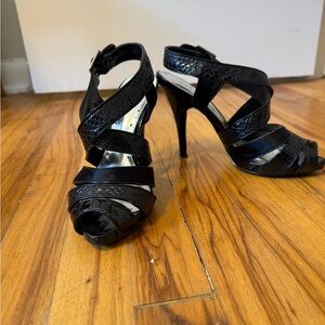 Elegant Black Strappy Heels